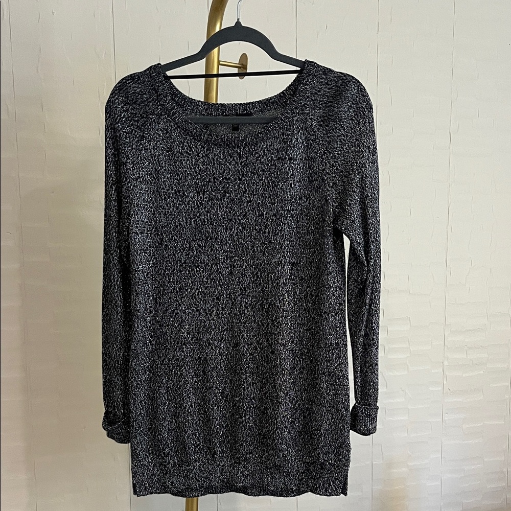 Cupio Black and Silver sparkle Knit Sweater
